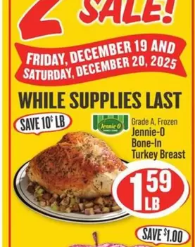 Frozen - Bone-In Turkey Breast