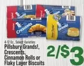 Pillsbury - Grands!, Crescents, Cinnamon Rolls or Flaky Layer Biscuits