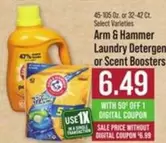 Arm & Hammer - Laundry Detergen or Scent Boosters