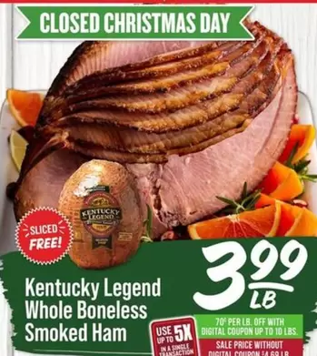 Whole Boneless Smoked Ham