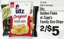 Utz - Golden Flake or Zapp's Family Size Chips