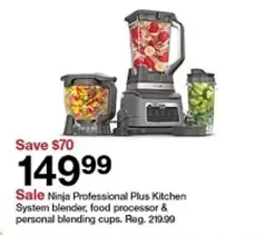 Ninja - Professional Plus Kitchen System blender, food processor & personal blending cups