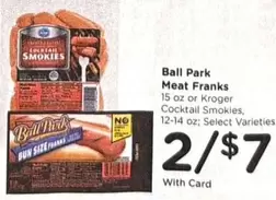 Ball Park - Meat Franks or Cocktail Smokies