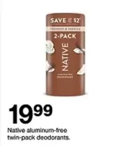 aluminum-free twin-pack deodorants