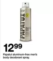 aluminum-free men's body deodorant spray