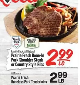 all - Bone-In Pork Shoulder Steak or Country Style Ribs