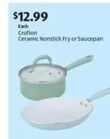 Ceramic Nonstick Fry or Saucepan
