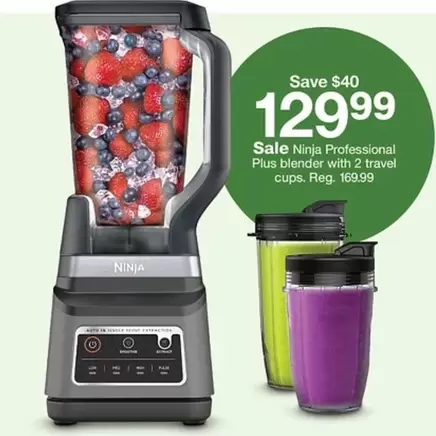 Ninja - Professional Plus blender with 2 travel cups