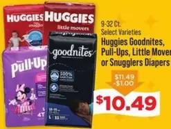 Huggies - Goodnites, Pull-Ups, Little Movers or Snugglers Diapers