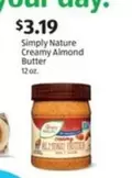 Simply Nature - Creamy Almond Butter