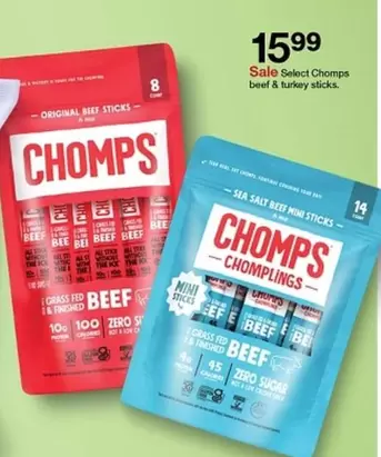 all - Select Chomps beef & turkey sticks