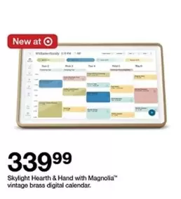 Magnolia - Hearth & Hand with  vintage brass digital calendar