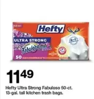 Hefty - Ultra Strong Fabuloso 50-ct. 13-gal. tall kitchen trash bags