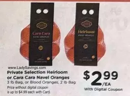 Heirloom or Cara Cara Navel Oranges