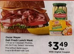 Claussen - Deli Fresh Lunch Meat or Pickles