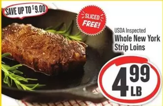 New York - Whole  Strip Loins