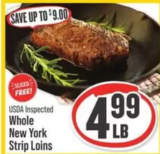 New York - Whole  Strip Loins