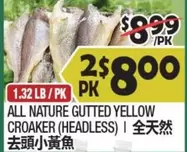 all - ALL NATURE GUTTED YELLOW CROAKER (HEADLESS)