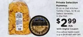 Hummus or Deli Kitchen Tortilla Chips