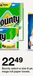 Bounty - select-a-size 6-pk. mega-roll paper towels