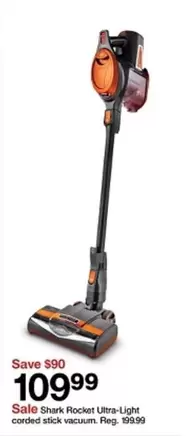 Shark - Rocket Ultra-Light corded stick vacuum