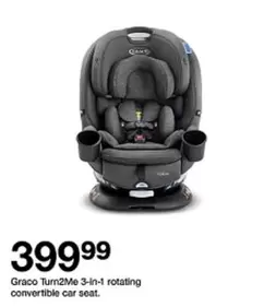 Graco - Turn2Me 3-in-1 rotating convertible car seat.