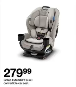 Graco - Extend2Fit 3-in-1 convertible car seat.