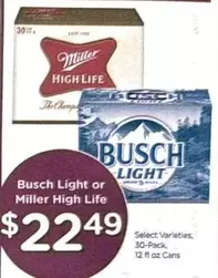 Miller - Light or High Life