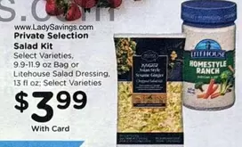 Salad Kit or Litehouse Salad Dressing