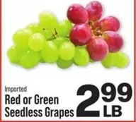 Red or Green Seedless Grapes