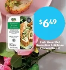 Broccoli or Artichoke Chicken Breast