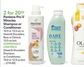 Pantene - Pro-V Miracles Shampoo or Conditioner, Head & Shoulders Shampoo or Conditioner