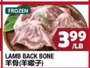 Frozen - LAMB BACK BONE
