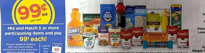 SunnyD - Participating Items