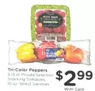 Tri-Color Peppers, Snacking Tomatoes