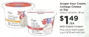 Sour Cream, Cottage Cheese or Dip