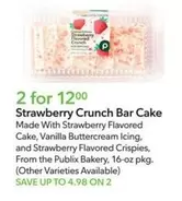 Strawberry Crunch Bar Cake