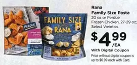 Perdue - Family Size Pasta, Frozen Chicken
