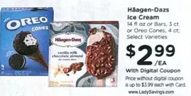 Häagen-Dazs - Ice Cream or Oreo Cones