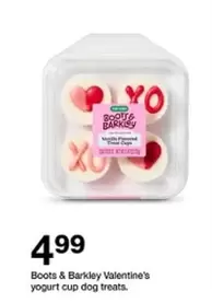 valentine - Valentine's yogurt cup dog treats