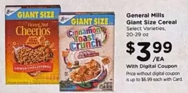 General Mills - Giant Size Cereal