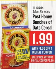 post - Honey Bunches of Oats Cereal