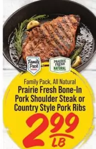 all - Bone-In Pork Shoulder Steak or Country Style Pork Ribs