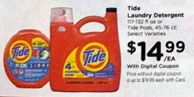 Tide - Laundry Detergent or  Pods