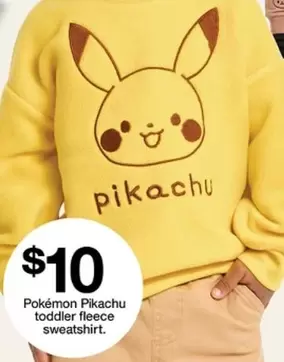 Pokemon Pikachu toddler fleece sweatshirt