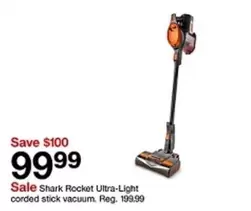 Shark - Rocket Ultra-Light corded stick vacuum