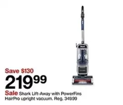 Shark - Lift-Away with PowerFins HairPro upright vacuum