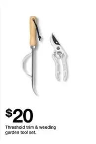 trim & weeding garden tool set