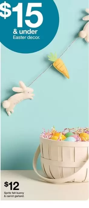 felt bunny & carrot garland