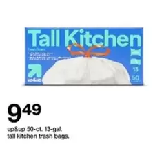 50-ct. 13-gal tall kitchen trash bags